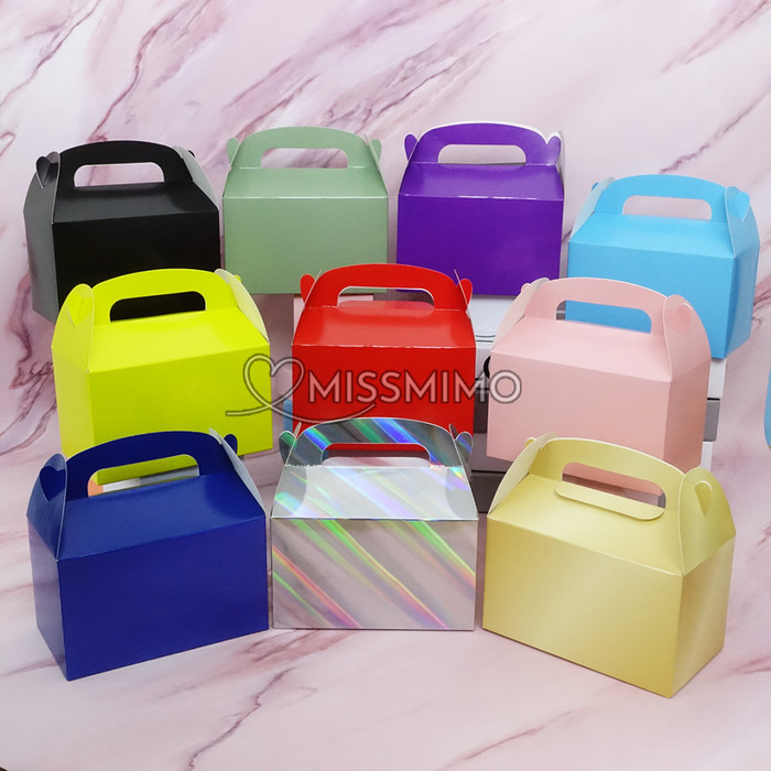 

Gable Box Colorful Souvenir Gift Kotak Kado Hadiah Tenteng Cookies Kue Kering Ulang Tahun