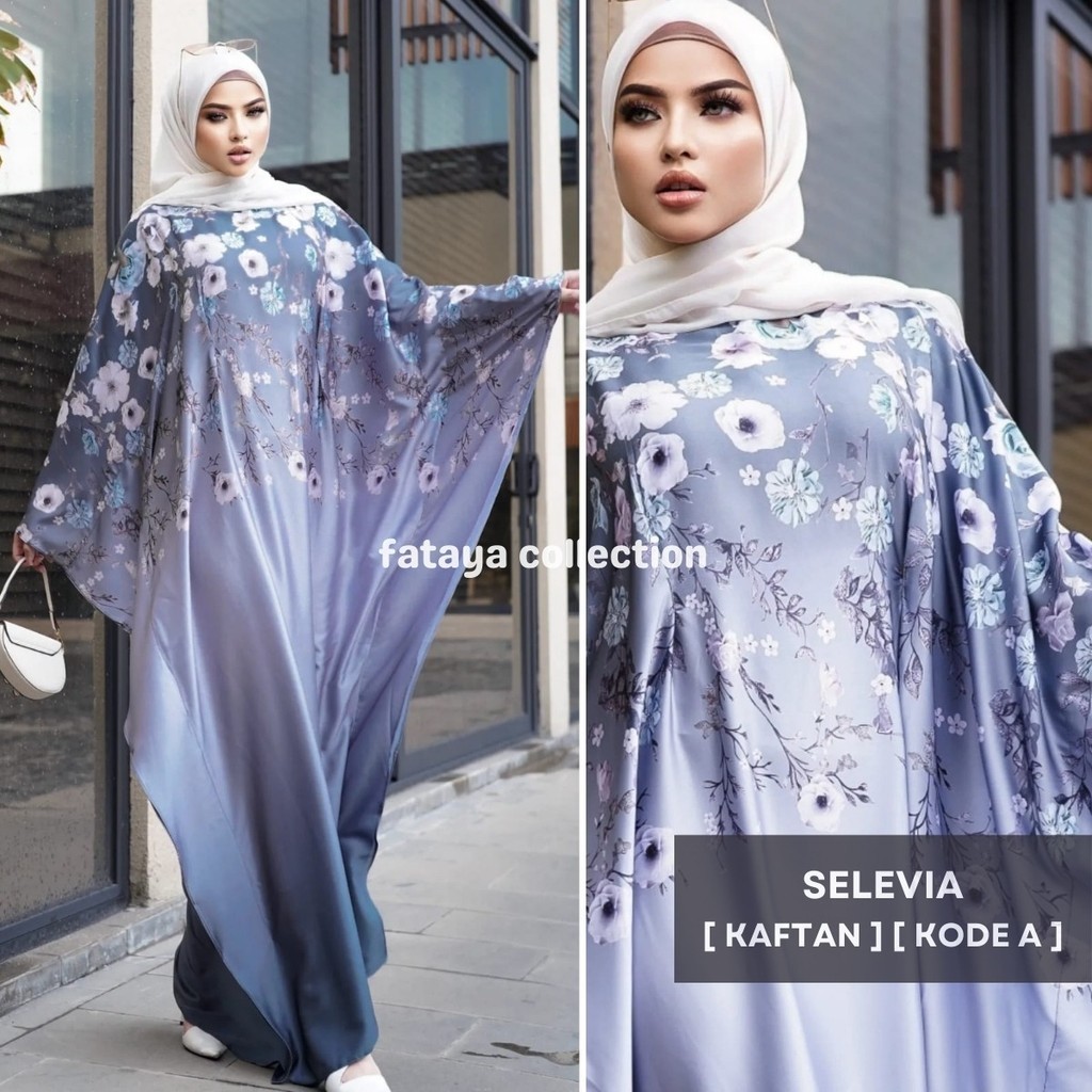 Fataya Collection SELEVIA Kaftan Series Bunga - Kain Pure Silk