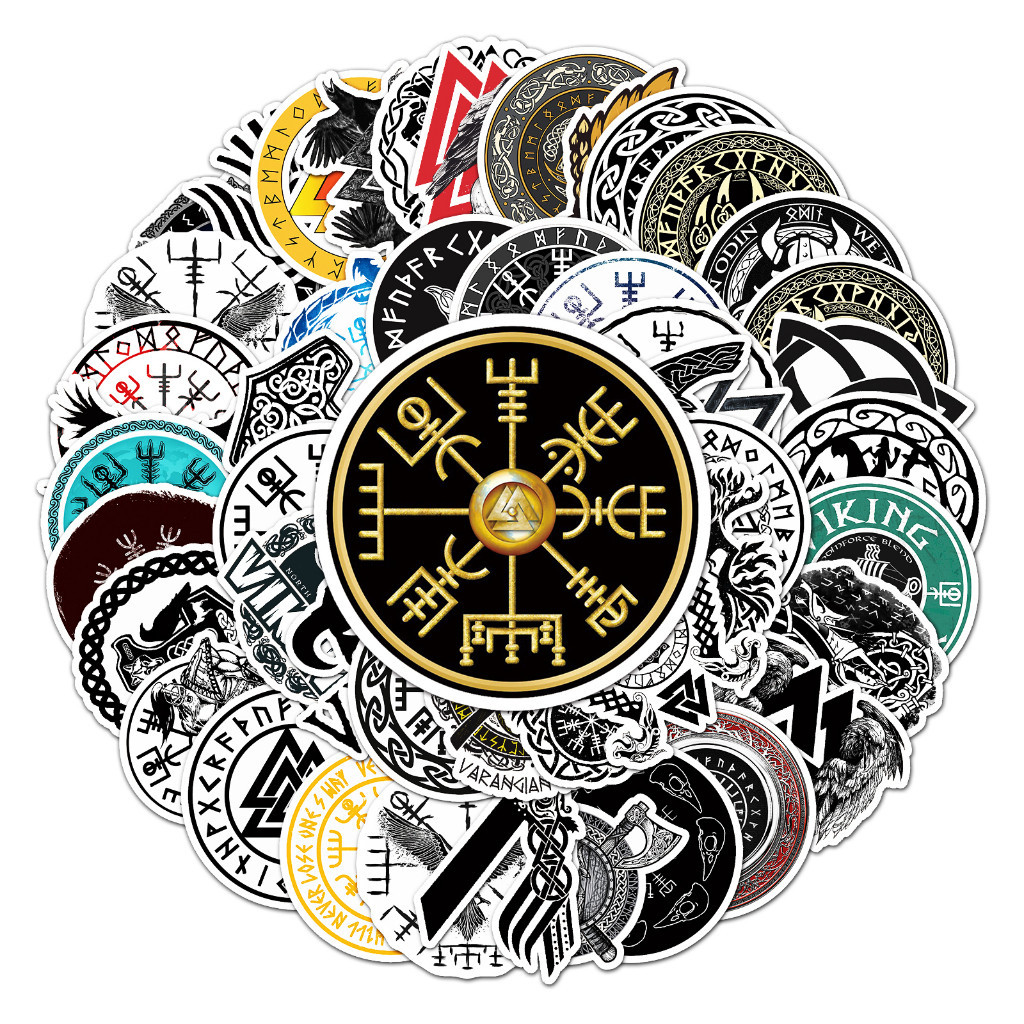 

Sticker Pack vinyl isi 50pcs | anti air varian STICKER VIKING | glossy matte | laptop helm tumbl koper Stiker