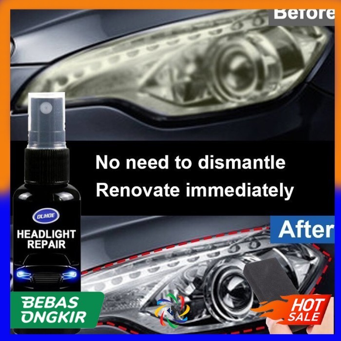 PEMBERSIH LAMPU HEADLAMP MIKA LAMPU MOBIL KUSAM PEMBERSIH KACA KUNING