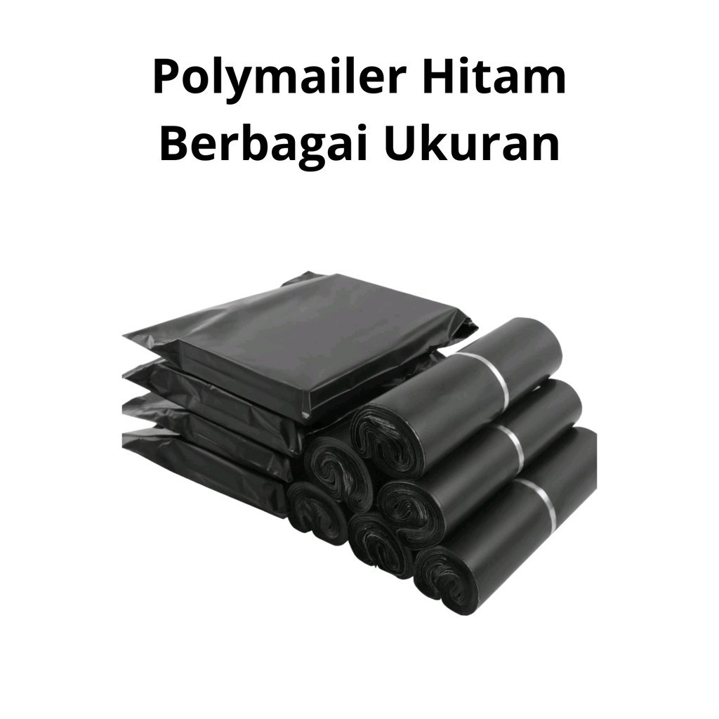 

Plastik polymailer warna hitam dengan berbagai ukuran per roll isi 100 lembar