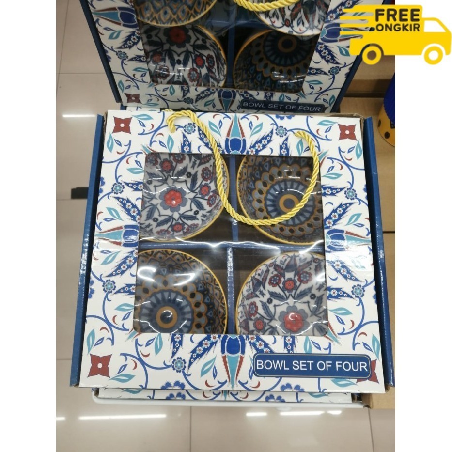 

✨LARIS✨ -Hampers Mangkok Lebaran Premium Bowl Set Of Four Free Kartu Ucapan