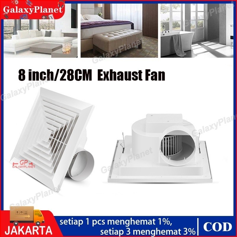 12inci Exhaust Fan Kipas Exhaust Fan 12"  / Ceiling / Plafon  28cm Kipas Angin