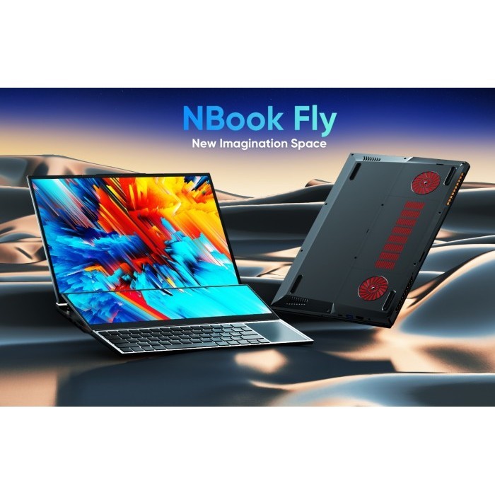 N-one Nbook Fly Laptops 16GB+1T Intel Core i7-10850H Windows 11 Pro Double Screen 16''+14'' Touch pa