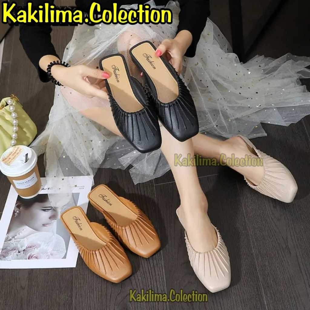 Sandal slip on wanita sendal karet jelly perempuan alina 2029