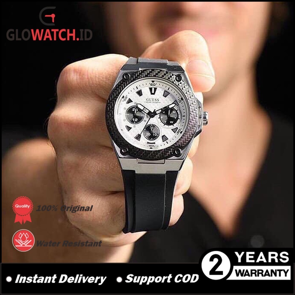 Jam Tangan Pria Guess W1049G3 Black Dial Original (Garansi 2 tahun) / Support COD  [100% Authentic]
