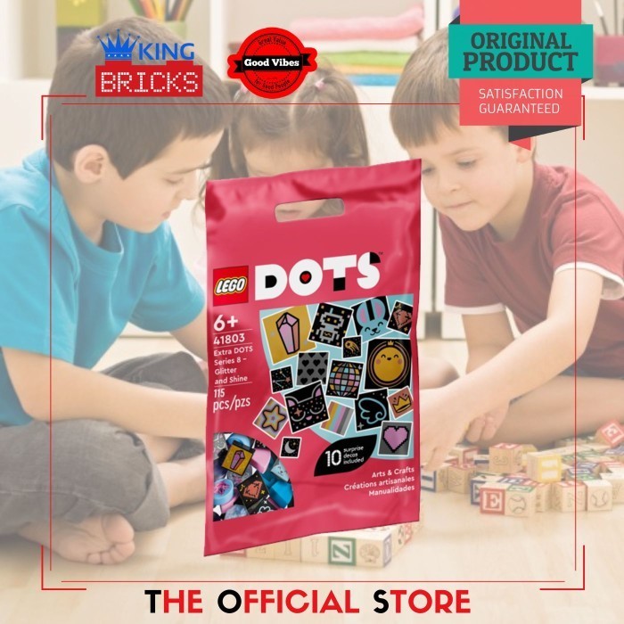 PoHouse88 Mainan Edukasi LEGO Original DOTS 41803 Extra DOTS Series 8 Glitter and Shine - Mainan Ana