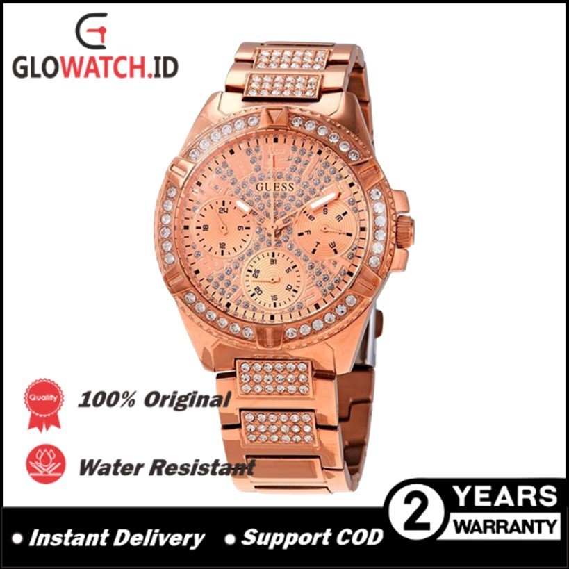 [Promo] Jam Tangan Wanita Guess W1156L3 Frontier Rose Gold-Tone Multifunction Original (Garansi 2 ta