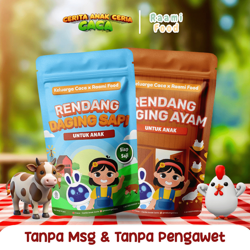 

Raami Food X Keluaga Caca Rendang Suwir For Kids Tidak Pedas Tanpa MSG