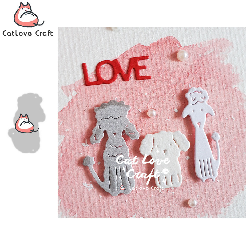 

Catlove Dog Animal Metal Cutting Dies Scrapbooking Mold Knife Stencil Die Cuts Card Making DIY Craft Embossing New Dies For