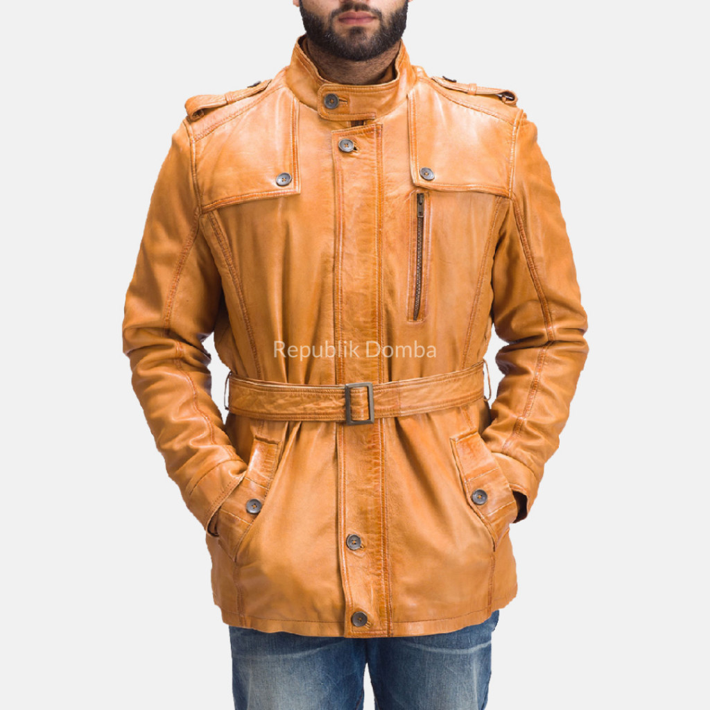 Jaket Kulit Safari - Jaket Kulit Asli - Jaket Kulit Domba - PJS 105