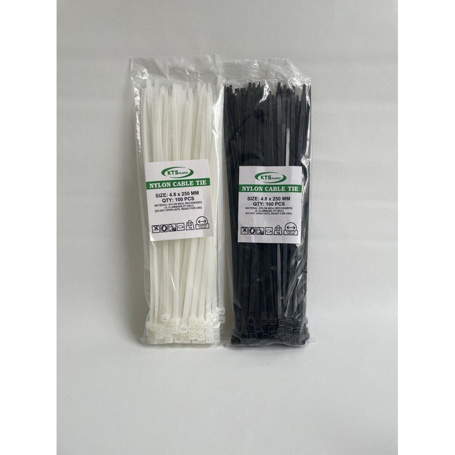 

[KUALITAS TERBAIK] Kabel Ties Cable Tie 4.8 x 250mm (25cm) CV 250 Kualitas baik - Putih