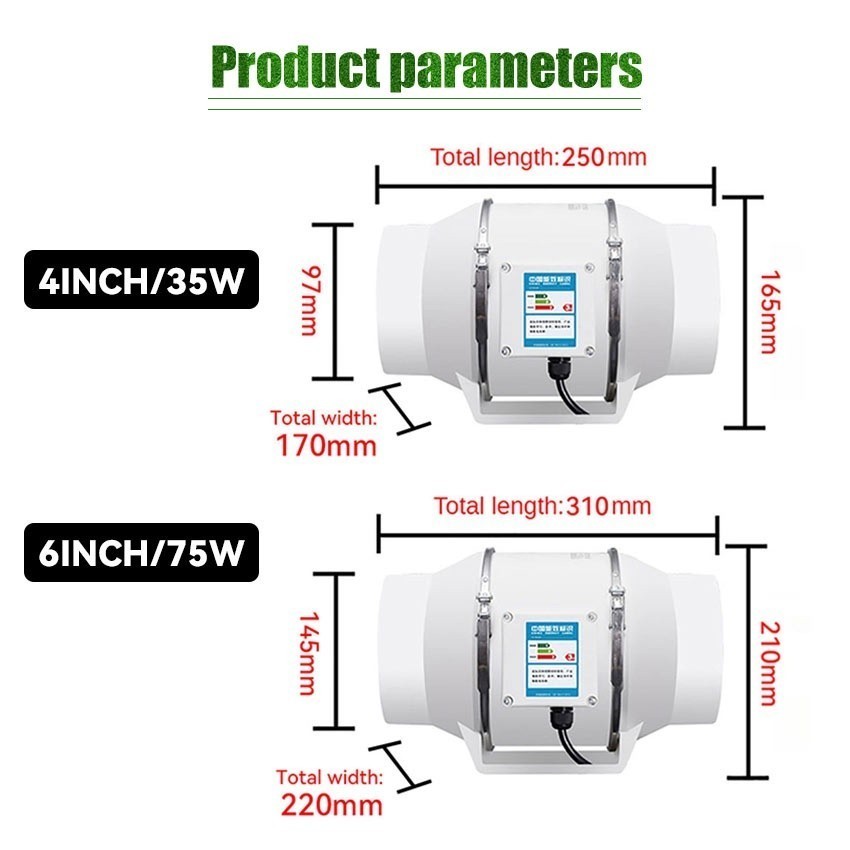 Exhaust Fan Dinding 4 Inch Booster Fan Wall Duct Inch mini Inline Fan/Booster Fan/Air Duct Fan/Exhau