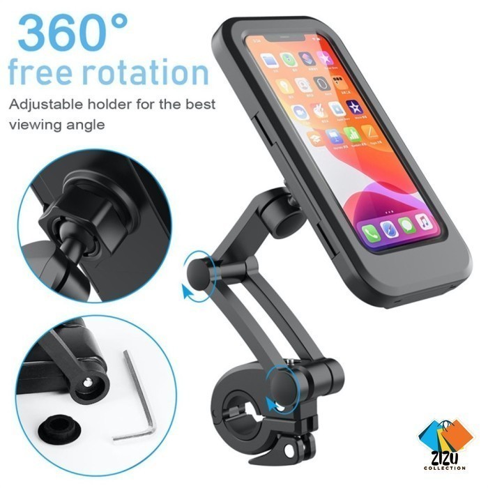 Smartphone HP Phone Holder Stang Sepeda Motor Anti air Waterproof Case LBX Phone Holder Stoller Tian