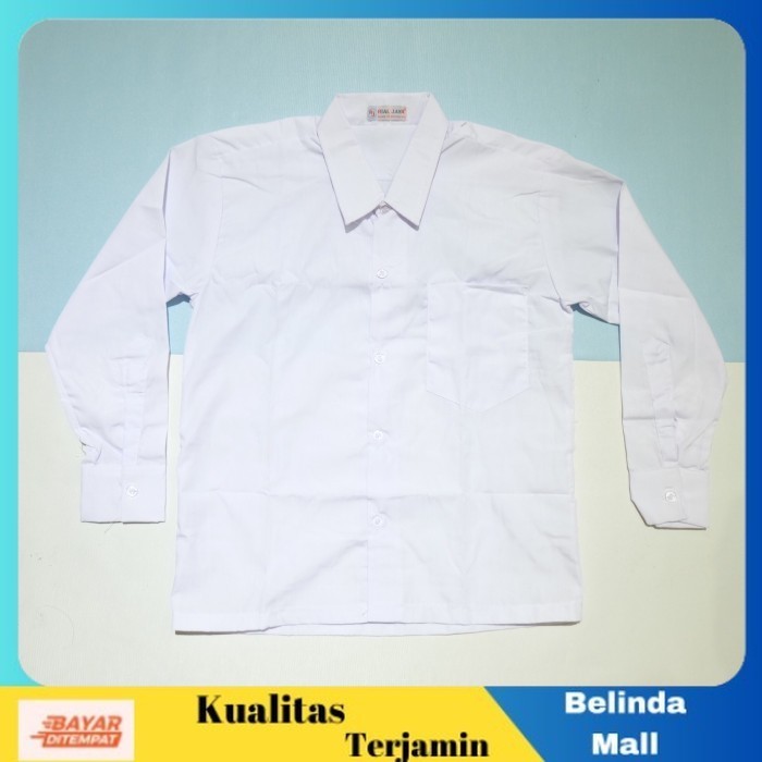 

⭐COD⭐ Kemeja Putih Polos Lengan Panjang Baju Seragam Sekolah SD 7 TERLARIS