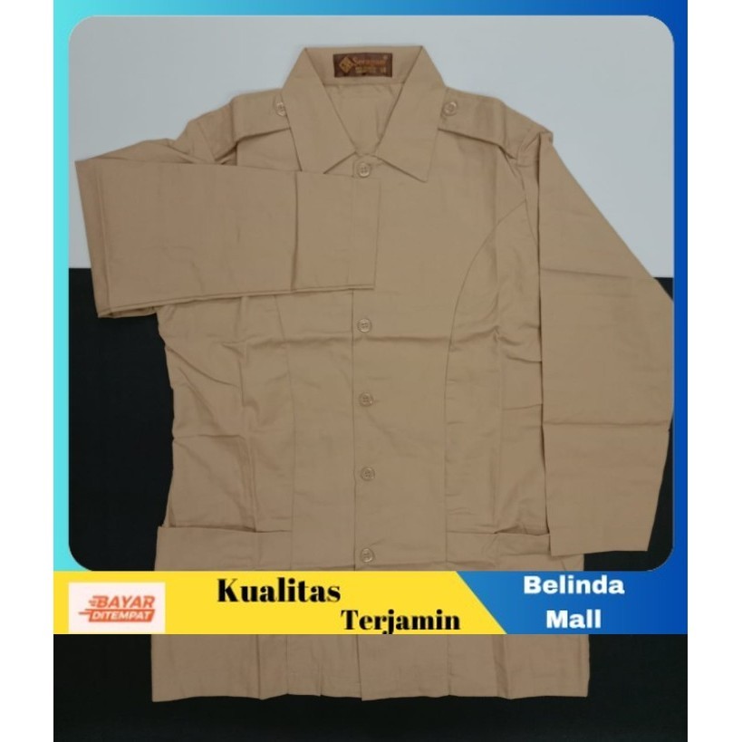 

⭐COD⭐ BAJU/HEM/ATASAN/KEMEJA SERAGAM SEKOLAH PRAMUKA PEMBINA WANITA PANJANG NO.14 TERLARIS