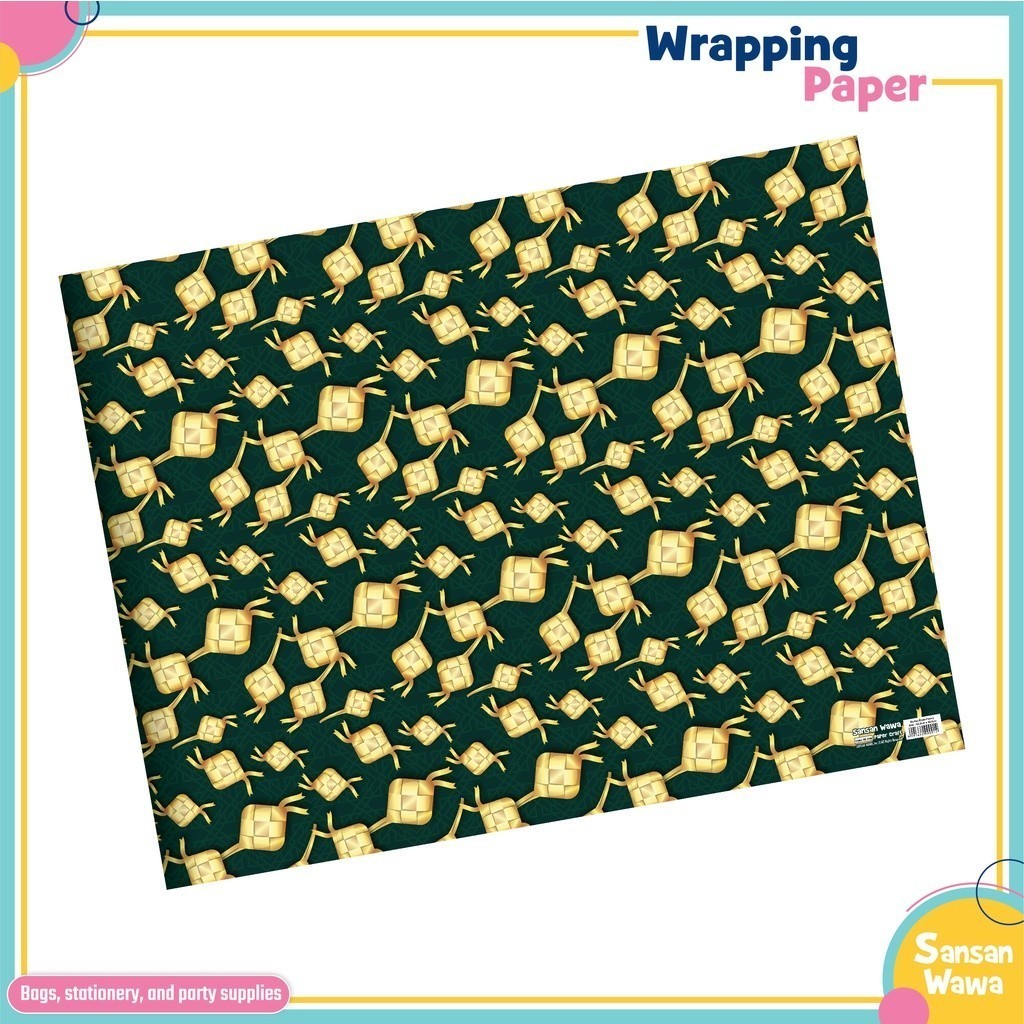 

Kertas Kado Kecil spesial edisi motif Idul Fitri / lebaran / hari raya / ketupat / THR / Mudik