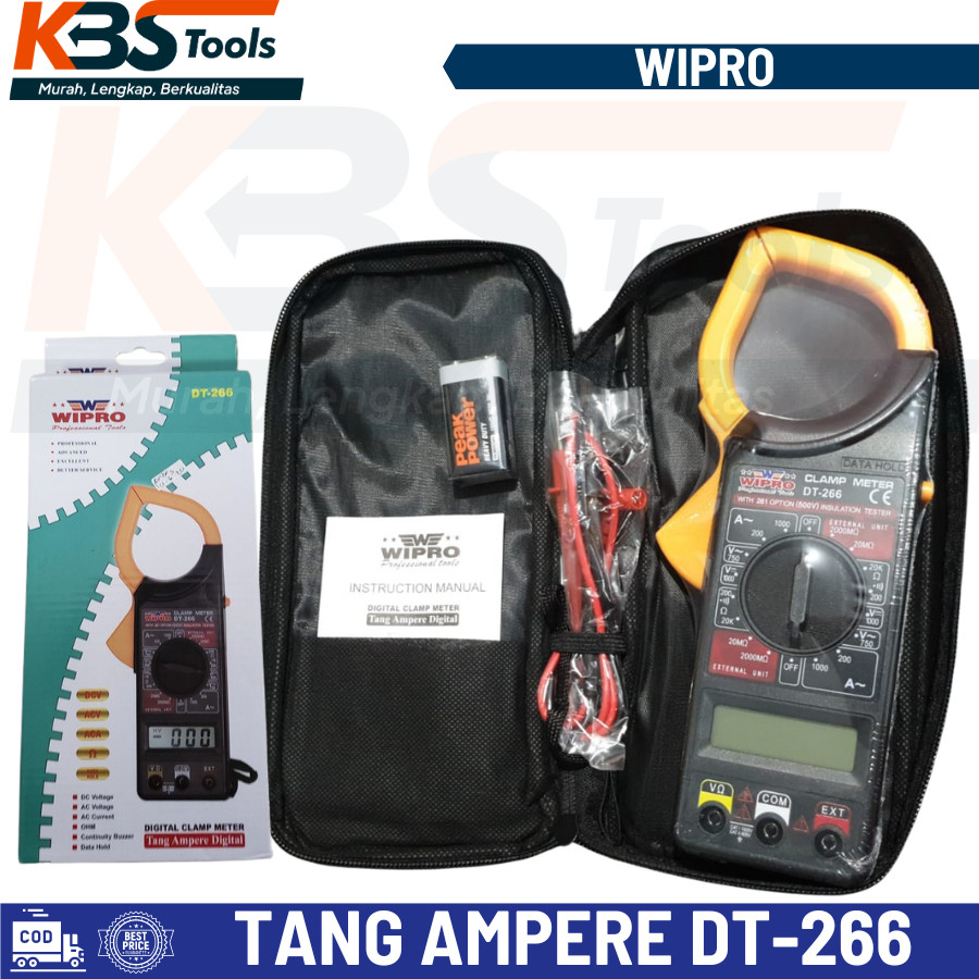 Tang Ampere Digital Clamp Meter DT266 Multimeter Wipro DT 266