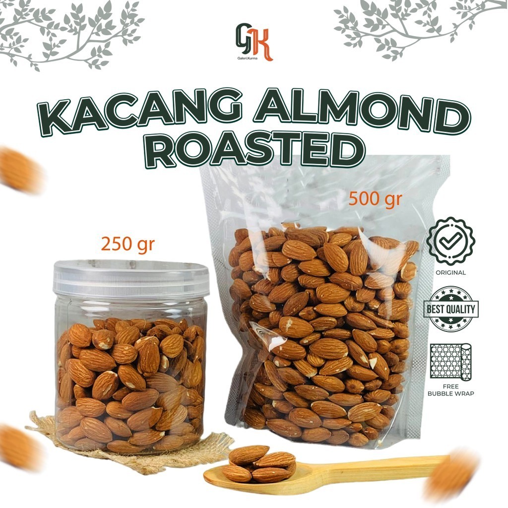 

ALMOND ROASTED 250gr/500gr / KACANG ALMOND PANGGANG / ALMOND PANGGANG
