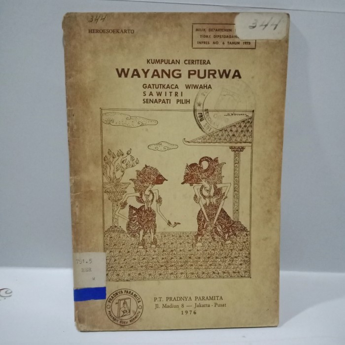 

KUMPULAN CERITERA WAYANG PURWA. - HEROE SOEKARTO.