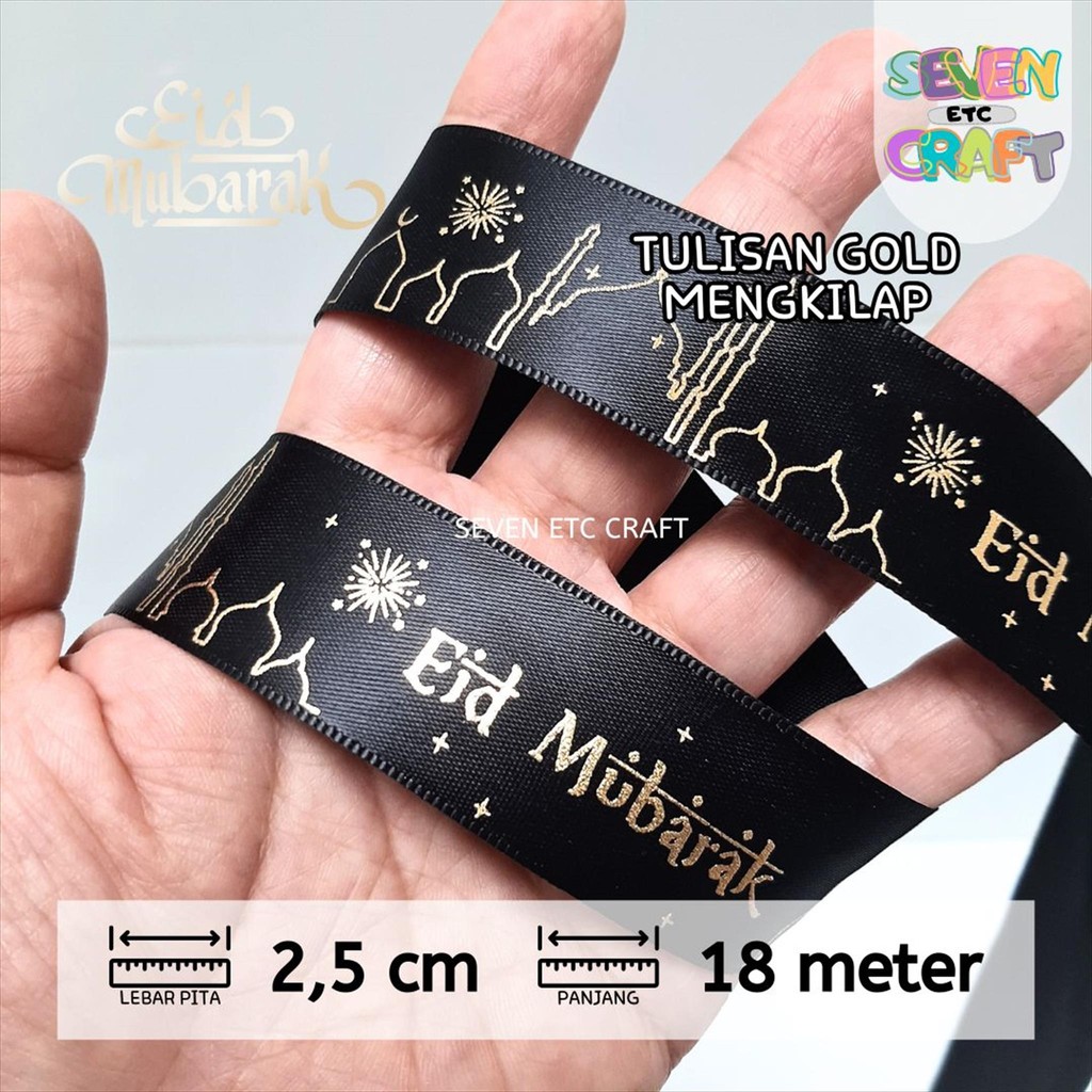 

Pita Satin Idul Fitri Lebaran Premium 1 inch ( 2,5 cm ) 391