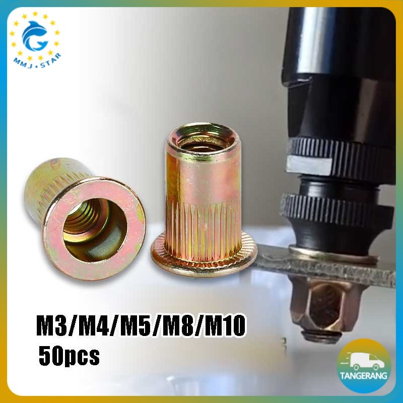 50PCS M3 M4 M5 M6 M8 M10 Insert Nut Mur Rivet Nutsert Mur Tanam