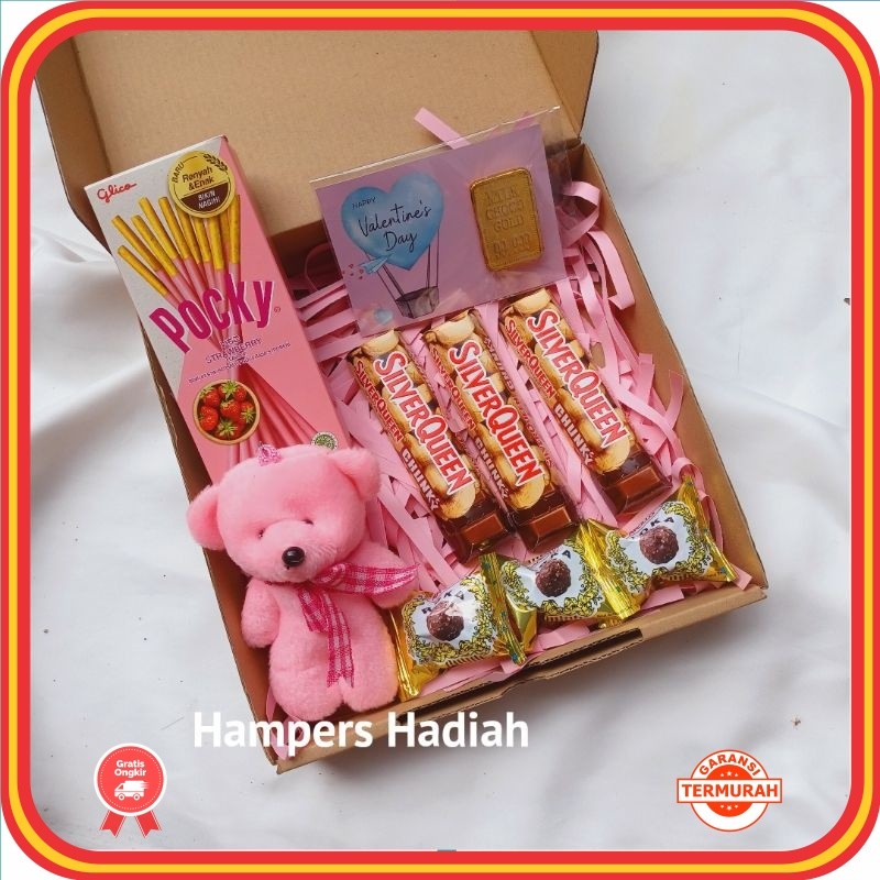 

Termurah Souvenir Kado Nikahan Teman BEstie Keren / Hampers Valentine Day kado valentine hampers coklat kado pacar hadiah coklat silverqueen love silverqueen chungky bar valentine day