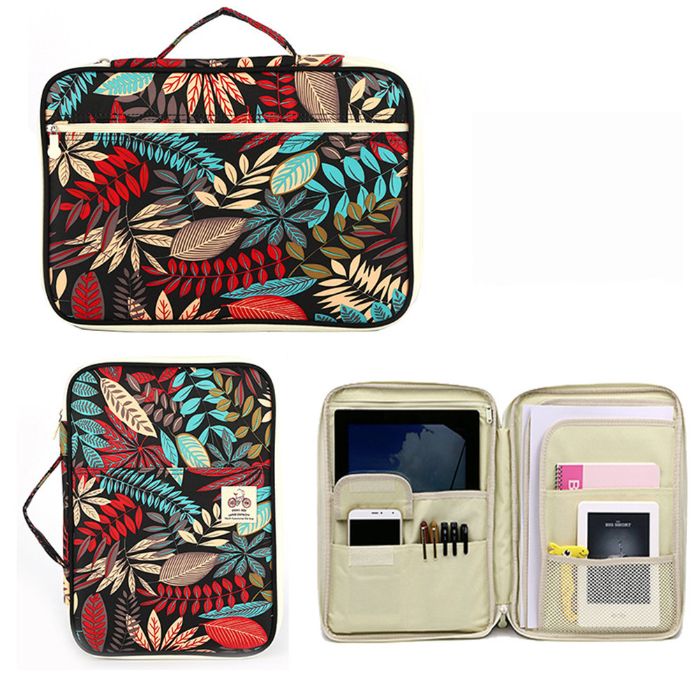 

File Folder A4 Document Organizer Bag Big Cabinet for Ipad Case Office Zipper Papers Product Fichario Holder Padfolio Stationery