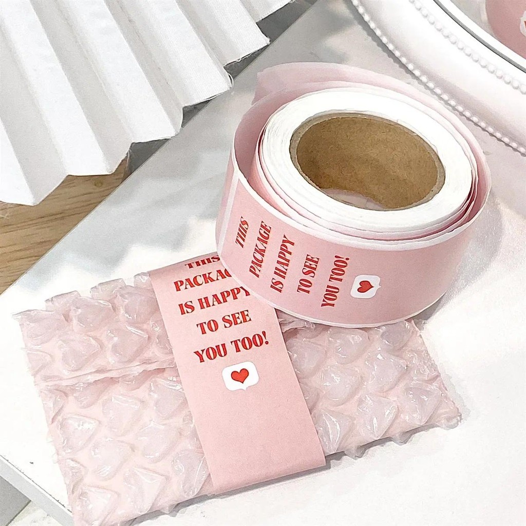 

100pcs/roll Kawaii Thank You Label Packing Stickers Kpop Photocards Letter Label Decorative Sticker Confetti Stationery