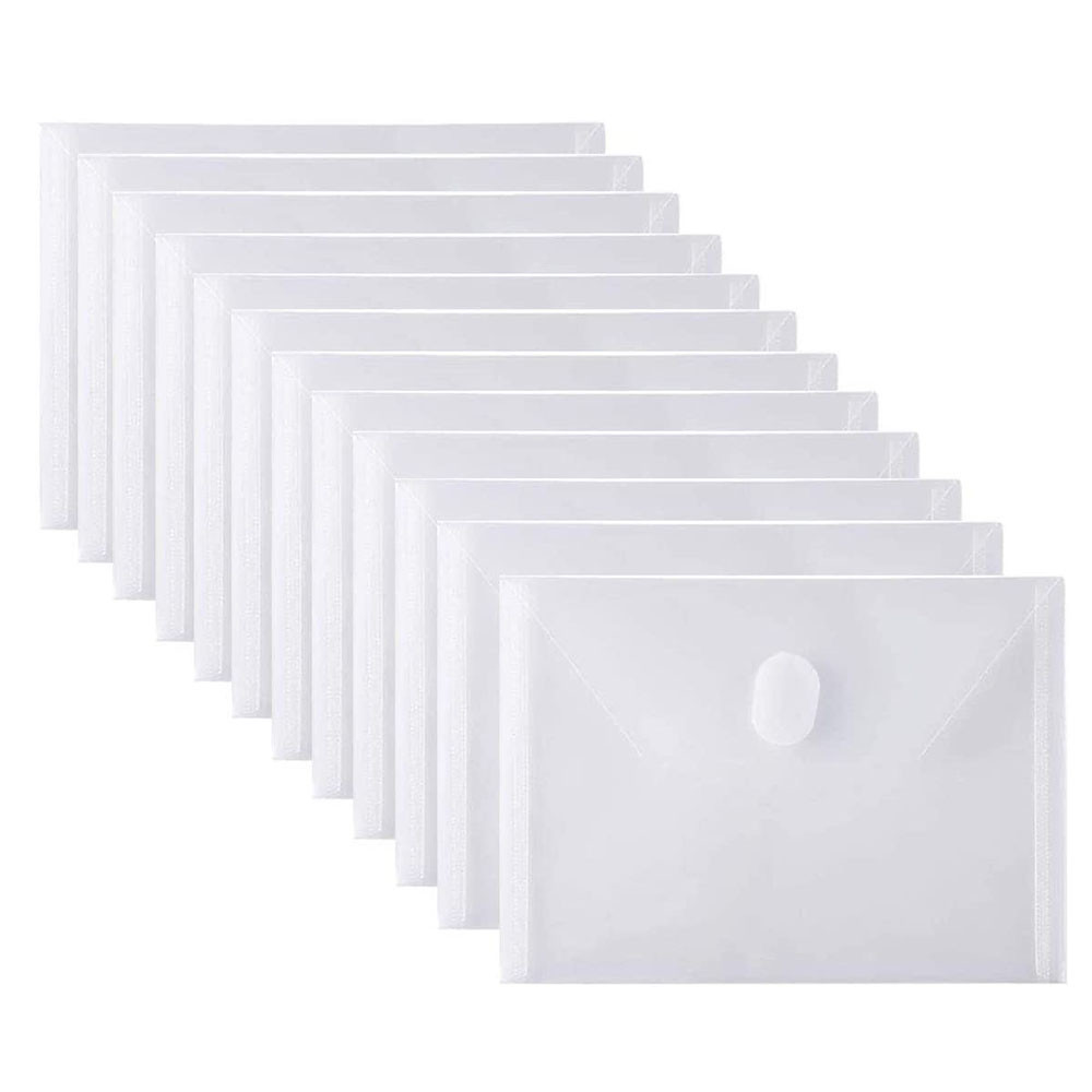 

12/Set 14x19 cm See Through Transparent File Folders Plastic Storage Bags For Cutting Dies Stamps Stencils Organizer
