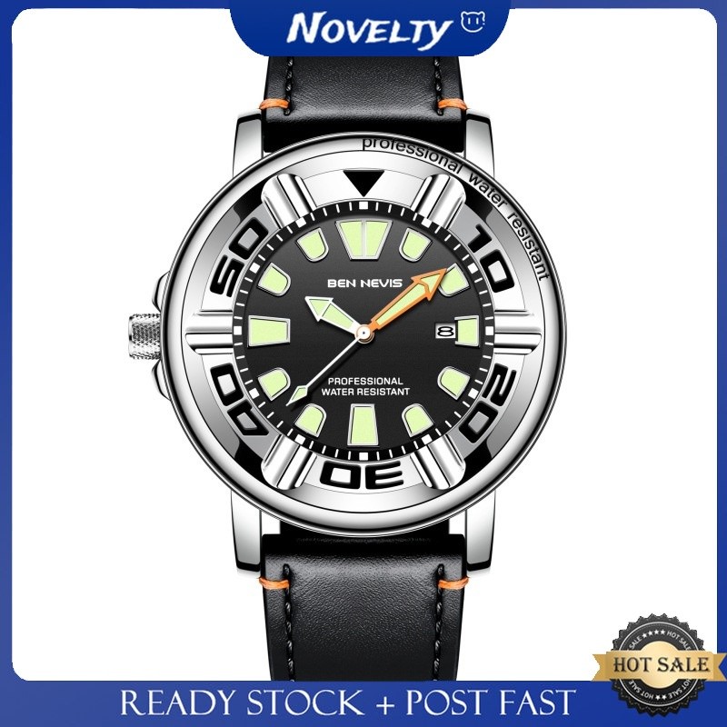Ben Nevis Men Quartz Watch Jam Tangan Tahan Air Bercahaya Multi Fungsional