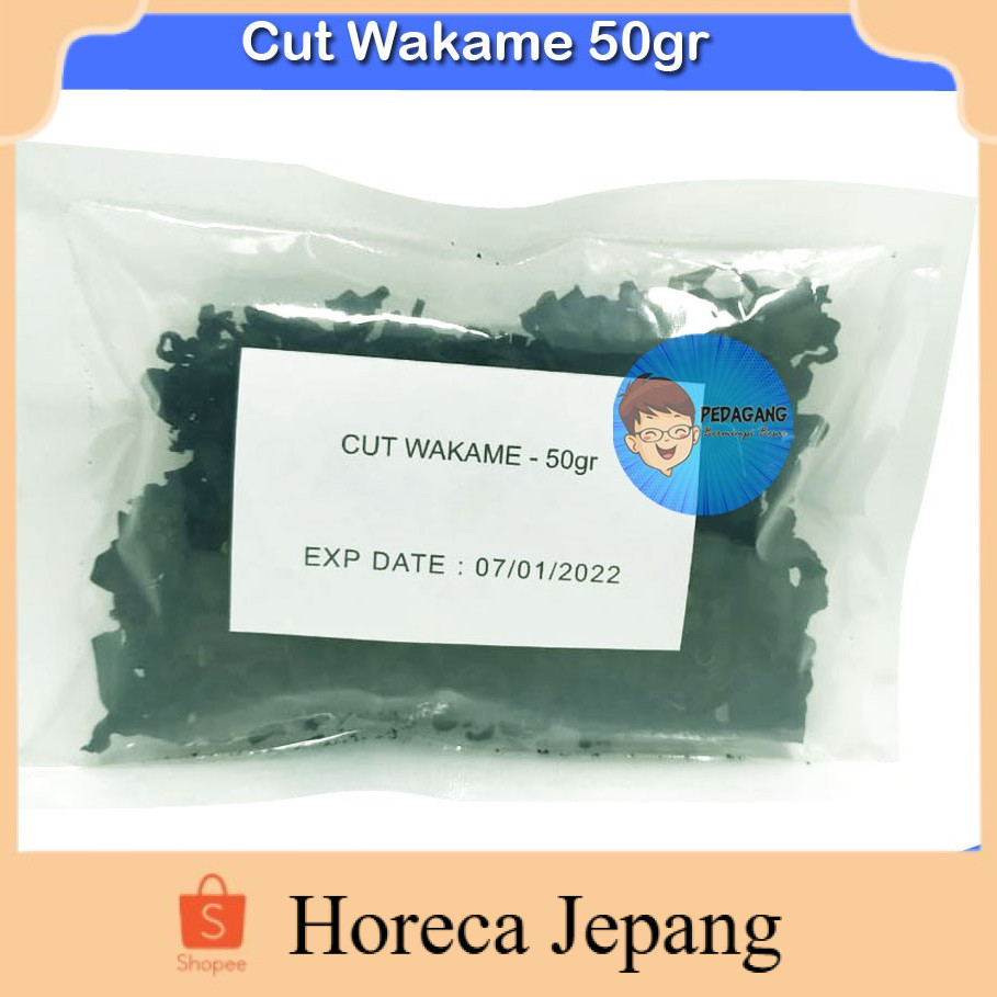 

Cut Wakame Share Size 50gr | Dried Seaweed | Rumput Laut Kering