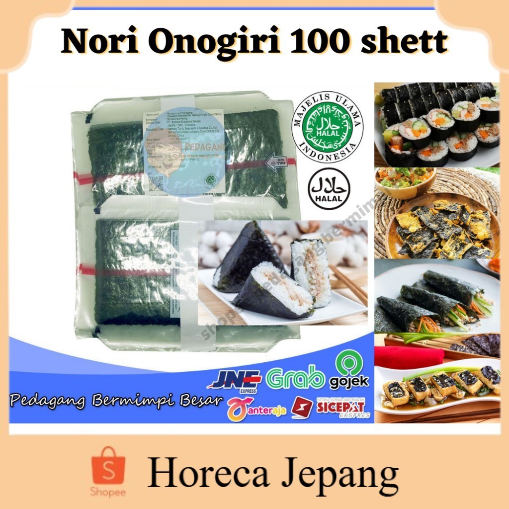 

Triangle Onigiri Sushi Nori 100 Sheet Halal MUI | Nori Onigiri