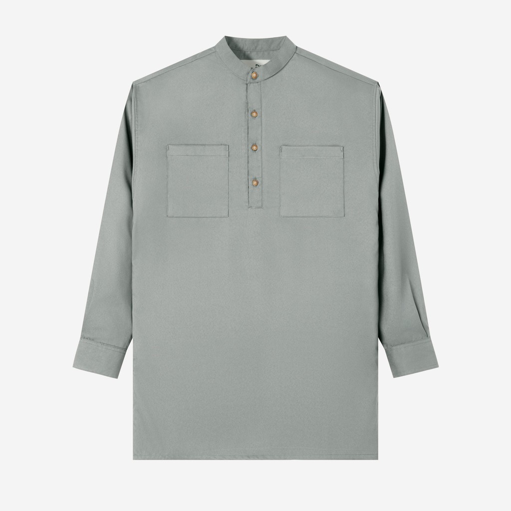 DUHA Gamis Medium Pria Lengan Panjang - Saif - Cold Grey