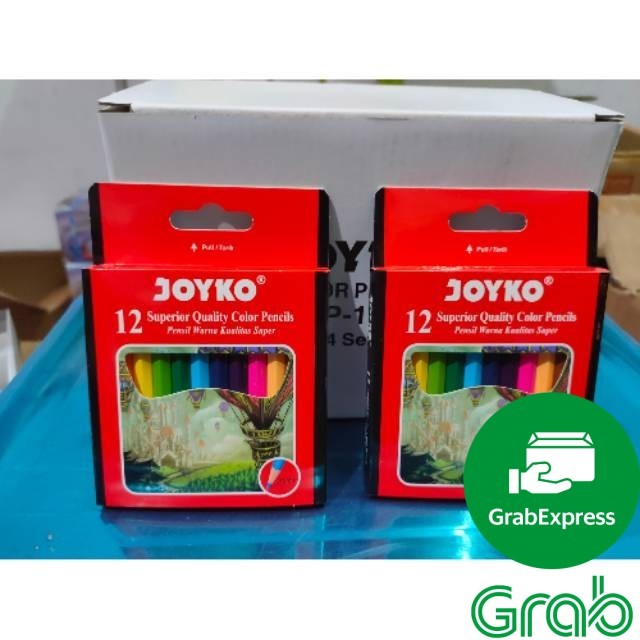 

Pensil warna 12 warna pendek joyko CP-102