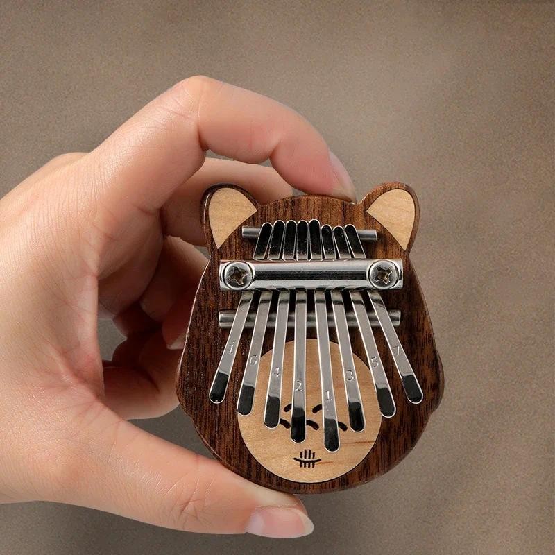 Chinese Small 8 Keys Flat Board Kalimba Mini Portable Totoro Piano  Cat Kalimba Children's Musical I