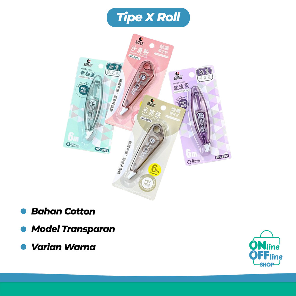 

Tipe X Roll Corrections Bahan Cotton Tipe X Kertas Aesthetic 1147