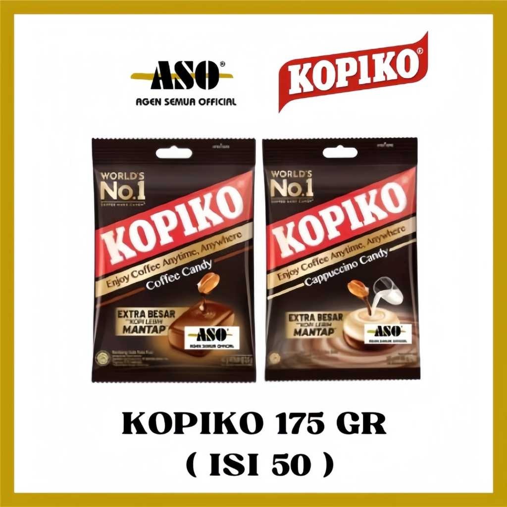 

PERMEN KOPIKO kopi COFFEE CANDY - 175gr (isi 50) EXTRA BESAR PROMO !!! - TERMURAH - PUSAT GROSIR JAJAN murah meriah