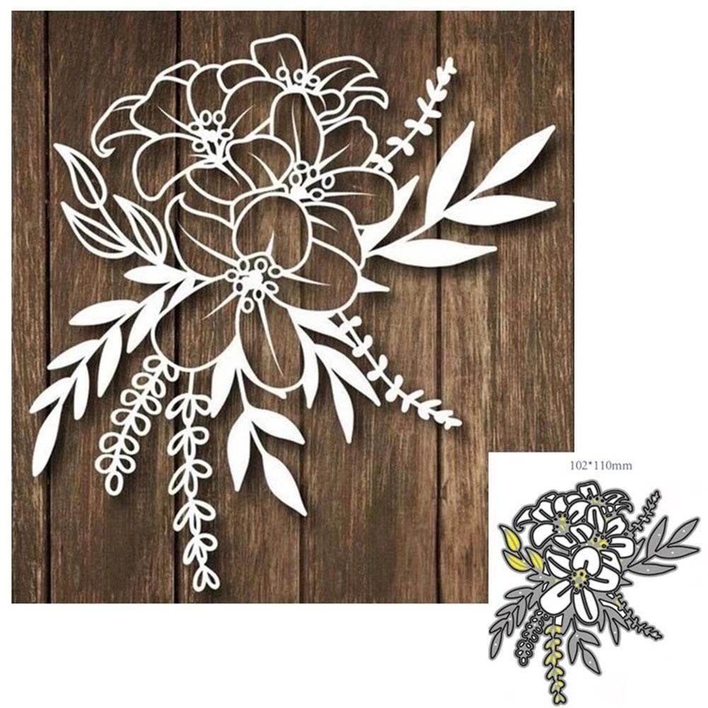

1Pc 11*10.2cm Metal Cutting Dies Flower Pattern Decoration Diy Paper Carbon Steel Die Embossing Metal Cutting Dies for Hollowed