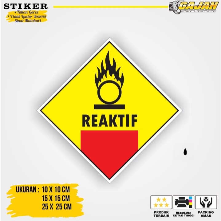 

Stiker Simbol Label K3 Limbah B3 Hazmat Reaktif