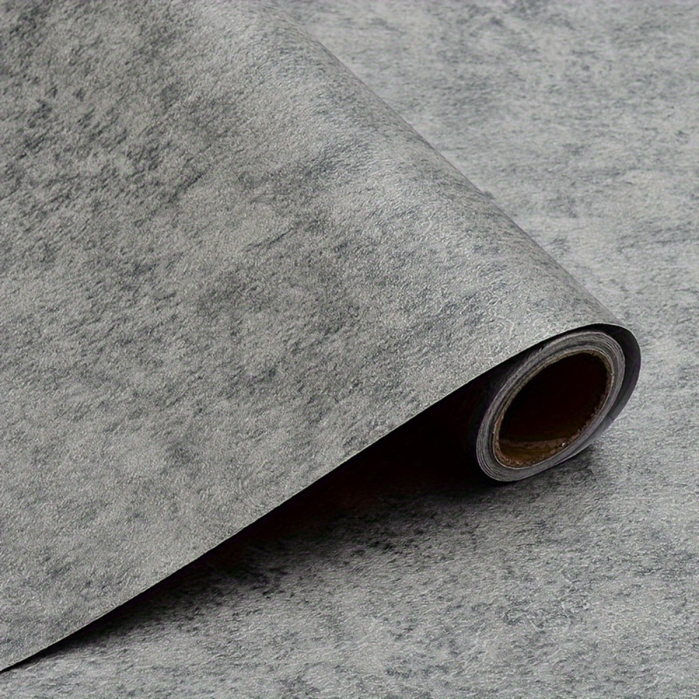Cement Gray Self-Adhesive Wallpaper Contact Paper Peel and Stick Waterproof Removable Living Room Be