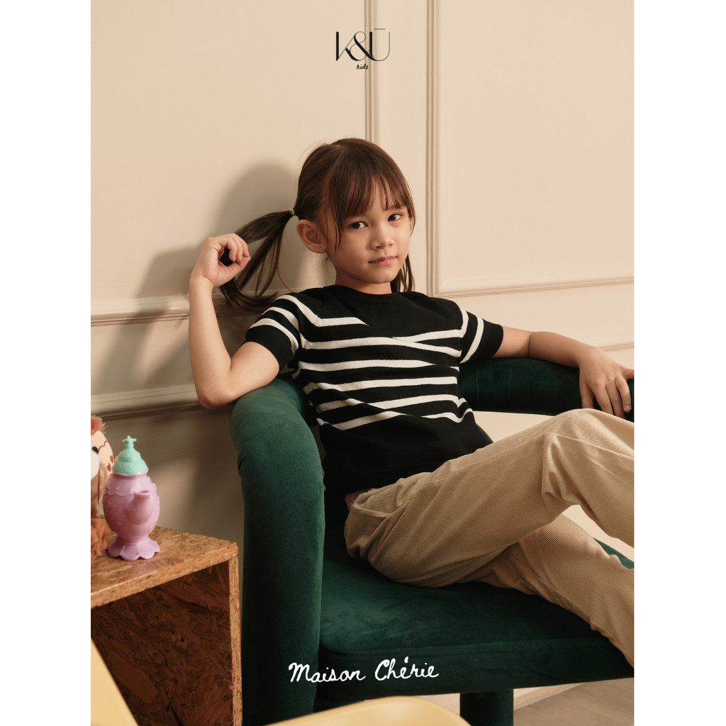 KUKAI Kids | Carla Top - Kaos Rajut Anak Perempuan - Kaos Knit Anak Perempuan - Kids Knit Top