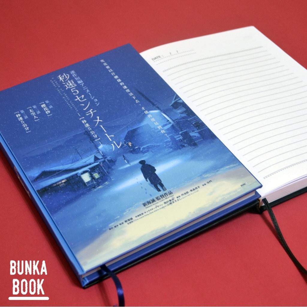 

Note Book Hardcover Anime 5cm Blue Ukuran A5 Jurnal Agenda Planner Notebook Aesthetic Gift Couple