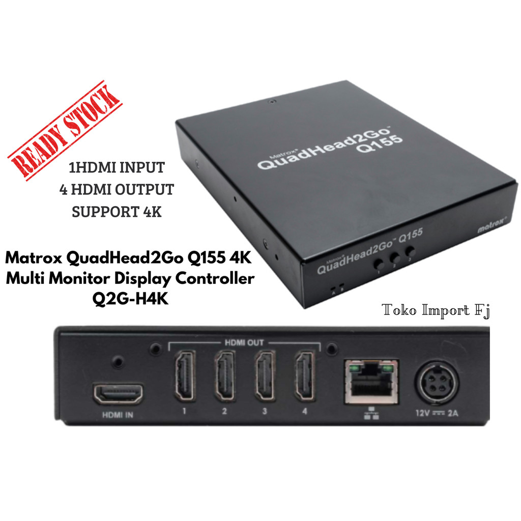 Matrox QuadHead2Go Q155 4K Multi Monitor Display Controller Appliance Q2G-H4K