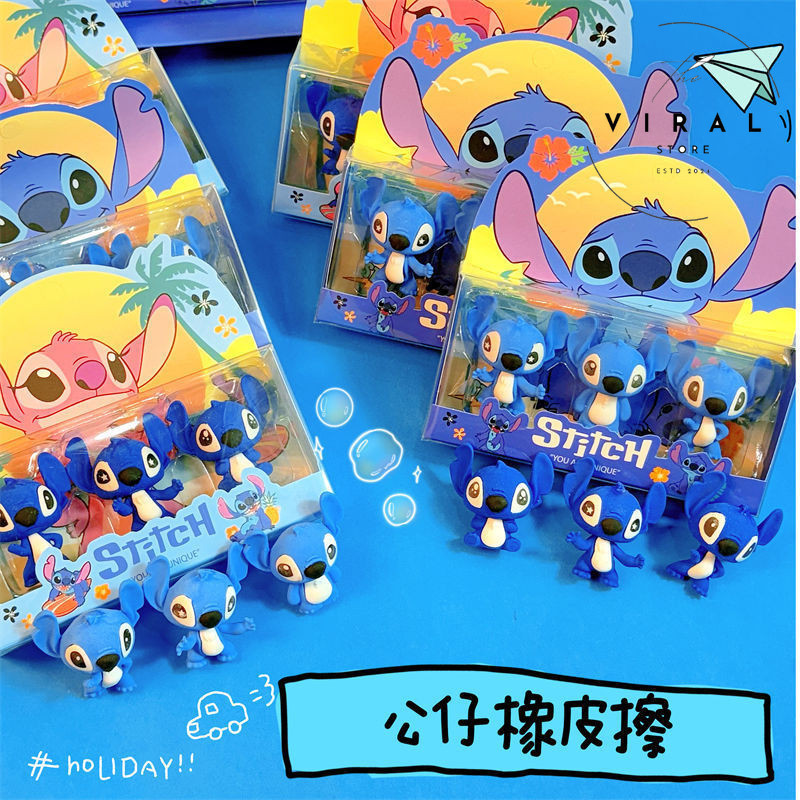 

HYPE N FANCY Penghapus Figurine Stitch Lilo Premium 1 Set isi 3 Miniatur Eraser Setip Karet Hapysan Mewah Lilo & Stitch Lucu Unik Imut Termurah Grosir COD