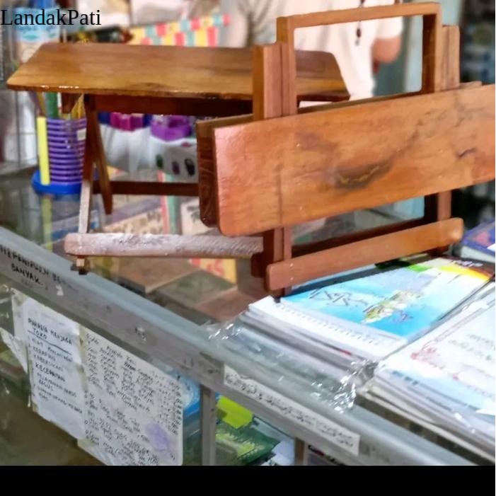 Rekal Rehal / Meja Lipat Kayu Ulin Ukuran Besar Lebar 35cm LZN7