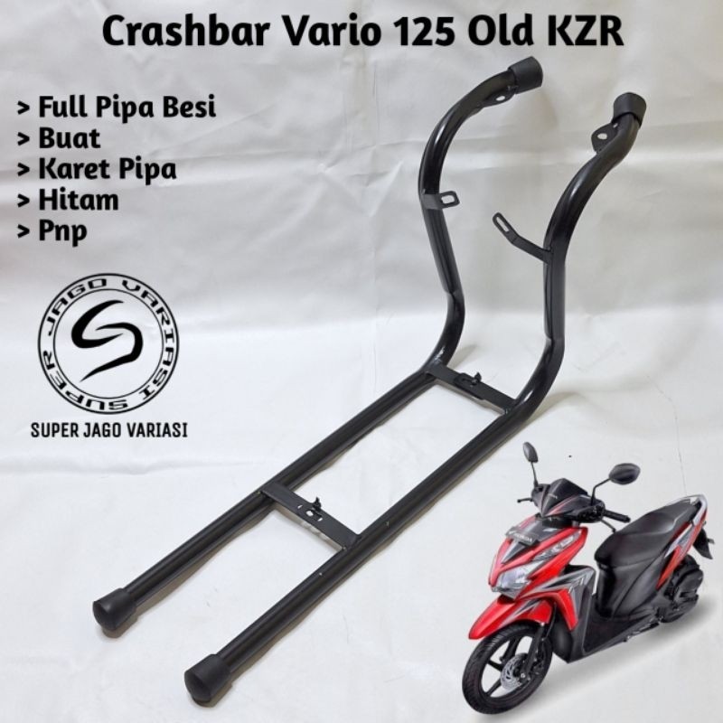 New Crashbar Tubular Vario 125 Old KZR Plus Dudukan Lampu Tembak Full Besi Kuat Awet