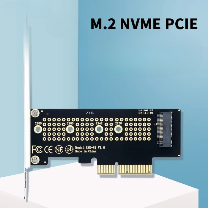 Adapter Converter PCIE To M.2 NVME SSD M.2 NVME SSD to PCIe 4.0 Adapter Card 64 Gbps CPU Komputer