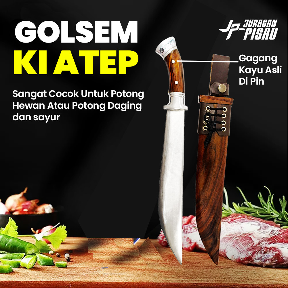 Terlaris bisa COD Golsem Pisau Ki Atep Baja Per Sup9