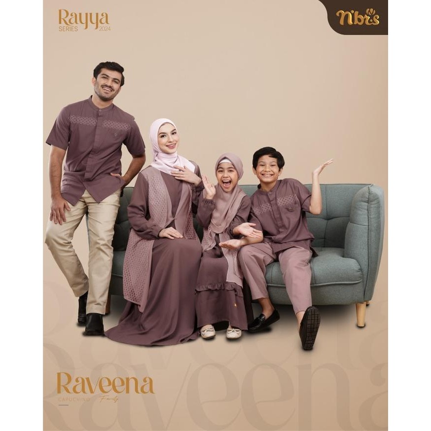 NIBRAS SARIMBIT 2024 RAVEENA CAPHUCINO RAYYA SERIES couple keluarga baju seragaman - TUNIK ANAK P0
